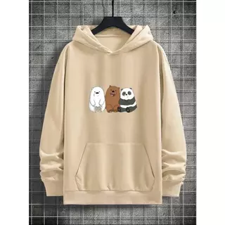 Moletom Canguru Com Capuz Unissex Masculino e Feminino Algodão Lançamento 3 Ursos
