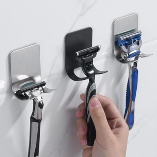 Suporte Para Parelho De Barbear Lamina Gillette Gilete Prestobarba Em Aço Inox Fita 3m