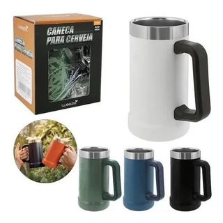 Caneca Térmica Copo com alça p/ Chopp Cerveja em Aço Inox 700ml Stanley Quente ou frio