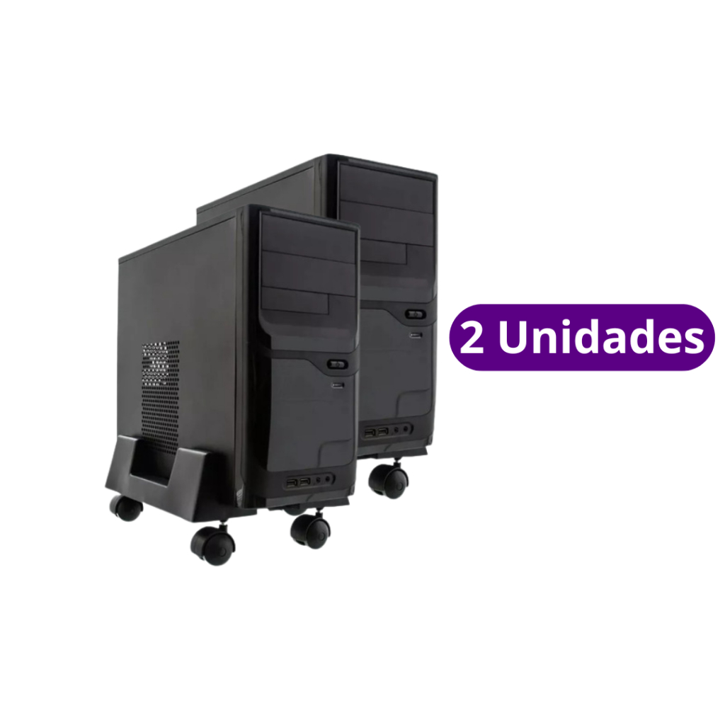 Suporte Para Cpu Computador Ajustavel Rodizios 2 unidades