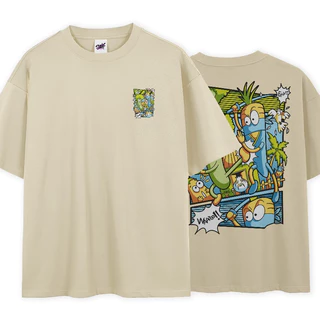 Camiseta Oversized Vegetais Ninjas Fatais De Guerra Lutadores Comic T-shirt