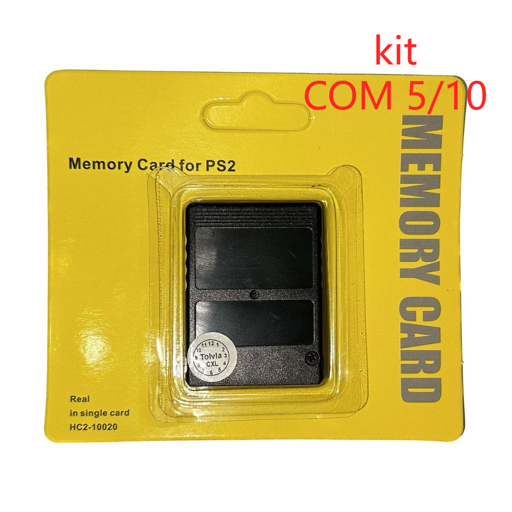 kit 5/10 Memory Card Compativel Ps2 Playstation