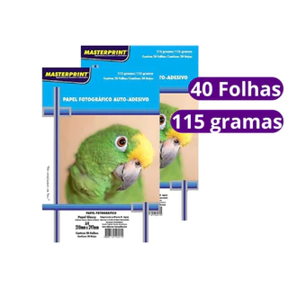 Papel Fotográfico Adesivo A4 Glossy 115g 40 Fls Masterprint