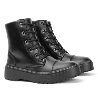 Bota Feminina Coturno Tratorada Blogueira Plataforma Blogueira Plataforma Boiadeira Inverno Leve