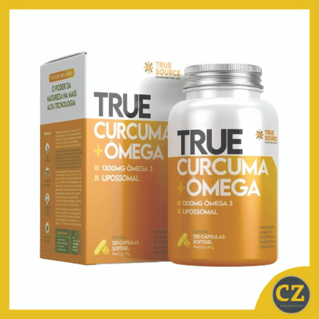 True Curcuma + Omega Lipossomal (120 Cápsulas) - True Source