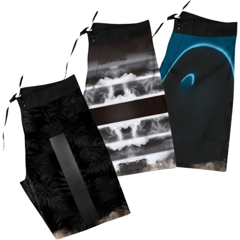 KIT 3 BERMUDAS ELASTANO SURF MASCULINA ADULTO SECAGEM ULTRARRÁPIDA