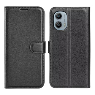 Capa Carteira Flip Preta + Película 3D Para Moto G53