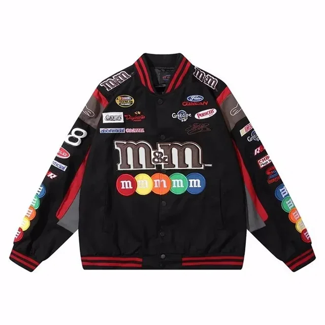 Jaqueta M&M Bordado Unissex Bomber Racing | Shopee Brasil