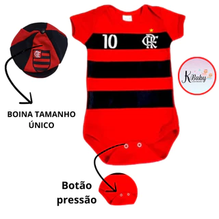 Body flamengo Bebê tematico Body time
