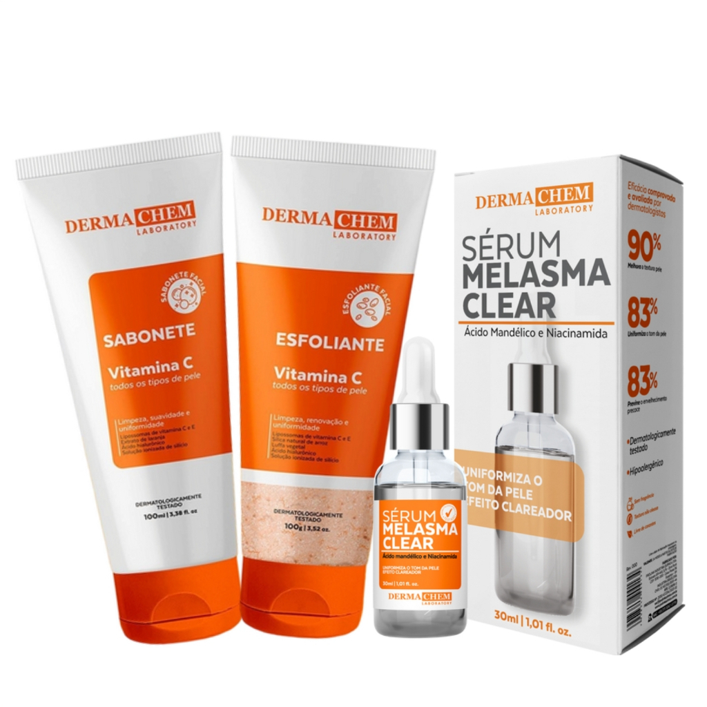 Kit Skincare Antissinais e Clareador de Melasma ou Manchas Dermachem ...