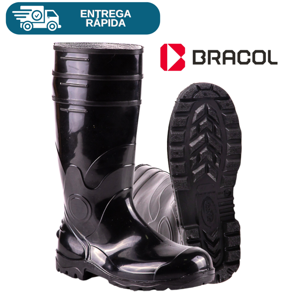 Bota de borracha hot sale cano longo bracol