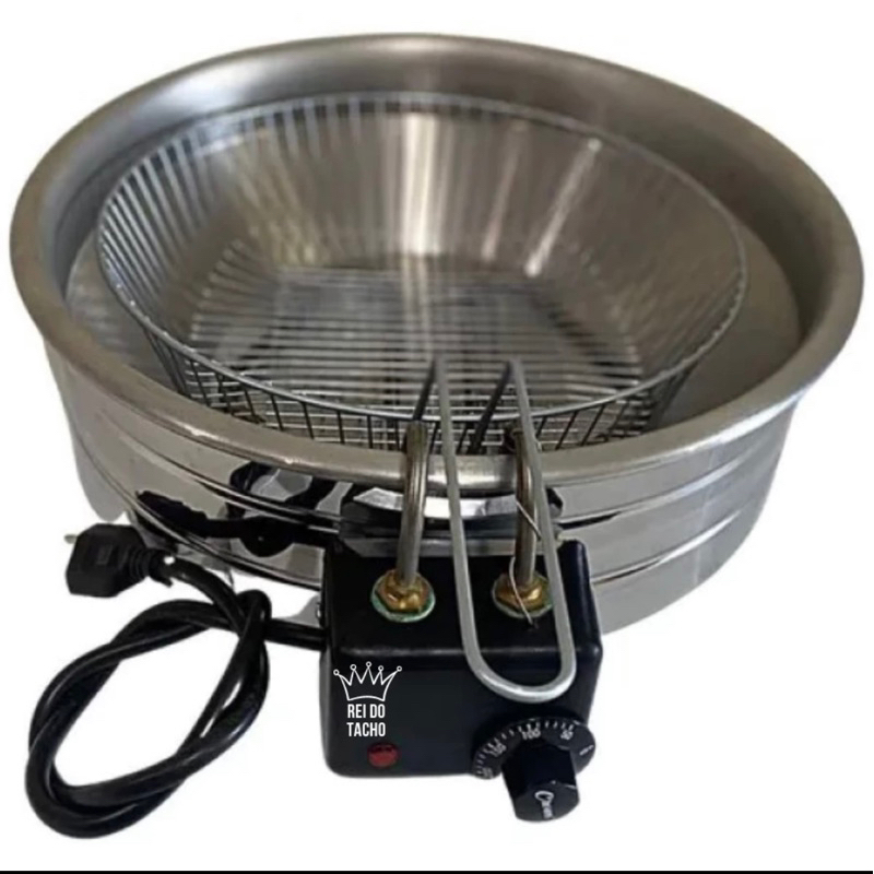Fritadeira Elétrica Tacho inox 5 Litros Redonda industrial e
