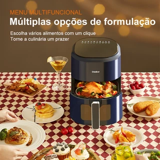 Fritadeira Elétrica Air Fryer Gaabor Pares sem Óleo 4.2L 220V 1200W Azu