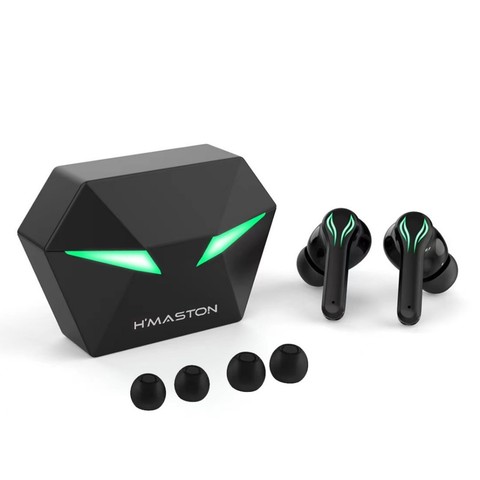 H'maston  RS-30 Fone de Ouvido Sem fio Gamer Bluetooth 5.3 com Microphone e Luz Redução de Ruído LED — foto 1 — Achou Levou Brasil