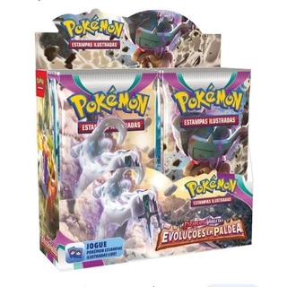 CAIXA DE BOOSTER POKÉMON C/36 ESCARLATE E VIOELETA ORIGINAL COPAG + 250 SLEEVES PROTETORES DE CARDS