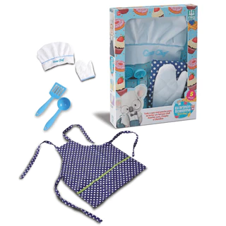 Kit Avental E Chapeu Gran Chef Infantil Azul 0617 - Nig Brinquedos