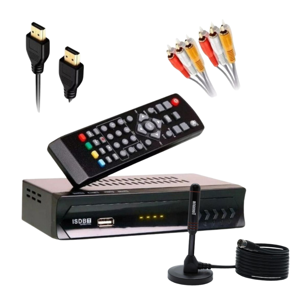 Conversor Digital Para Tv De Tubo Ou Tv Analógica + Antena | Shopee Brasil