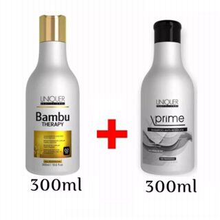 Progressiva Bambu Therapy Uniquer 300ml + Shampoo Anti-resíduo Detox Xprime 300ml