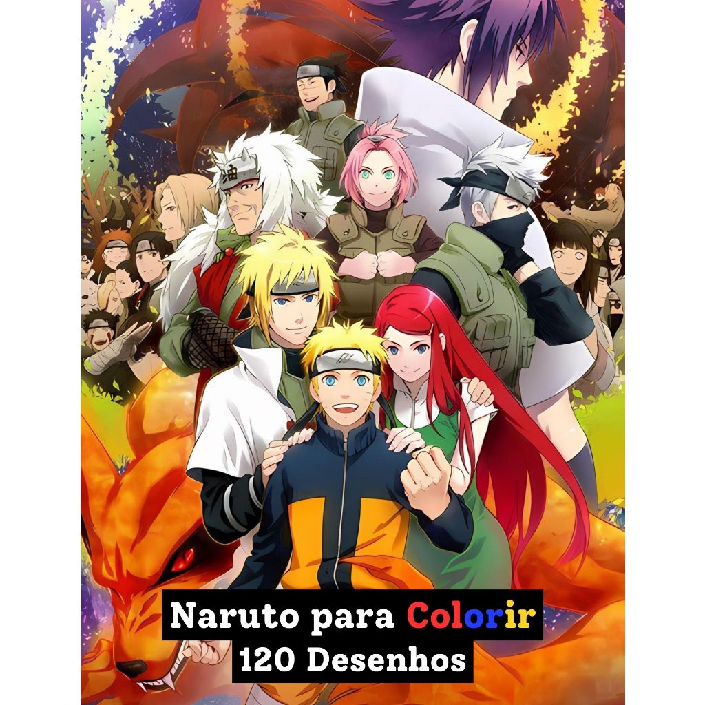 Apostila Personagens do Naruto para Colorir - 120 Desenhos | Shopee Brasil