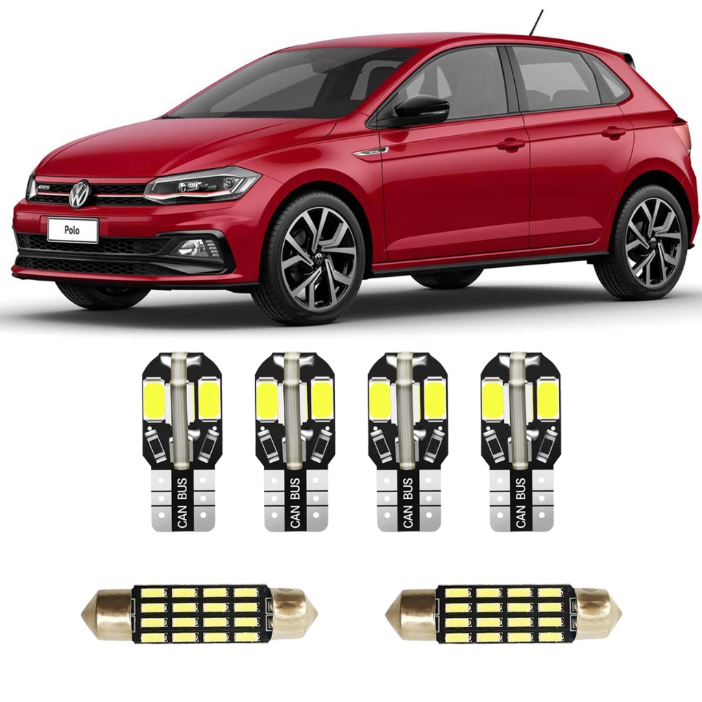 Kit Lampadas LED Interna Volkswagen Novo Polo 2017 2018 2019 2020 2021 ...