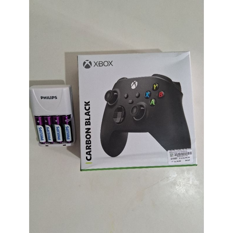 controle xbox series s/x +carregador de pilhas Philips.