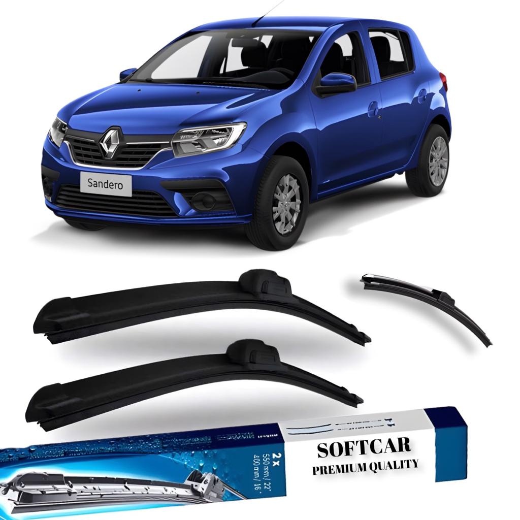 Kit de 3 Palhetas para Limpador de Parabrisa Dianteiro + Traseiro ...