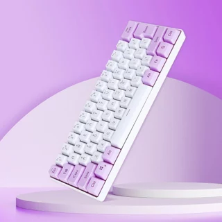 Teclado Gamer SAMA Y-G91 Branco/Preto, Com fio, RGB, 61 Teclas