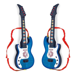 Guitarra Infantil Musical Azul com Som e Luz 52cm
