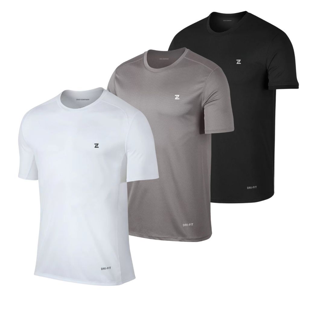 Camiseta Dry Fit Esportiva Branca Lisa