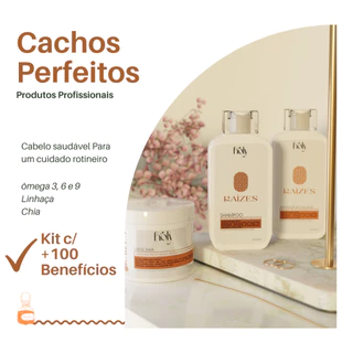 Kit Profissional Cabelos Ondulados Cacheados Crespos Shampoo Mascara Ativador de cachos