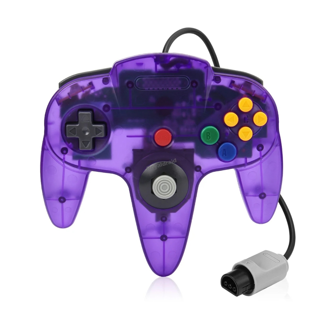 Controle N64 Nintendo 64 - Roxo Translucido | Shopee Brasil