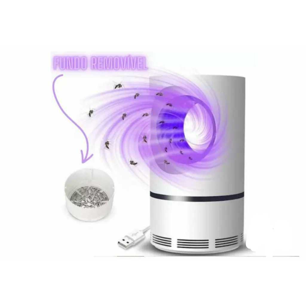 Kit 2 Led Lâmpada Usb Mosqueteiro Armadilha Mata Mosquito Original