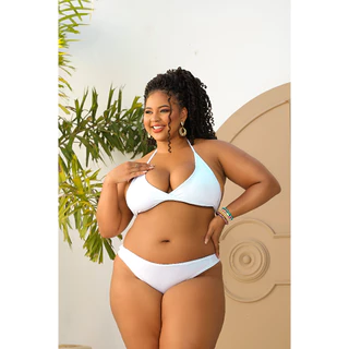 Biquini Plus Size Asa Delta Com Bojo Varias Cores do 46 ao 50 Moda Praia Verão