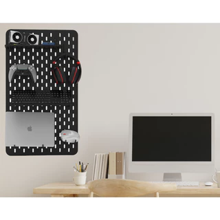 Pegboard Premium Mdf Setup Gamer Home Office Preto Top Full