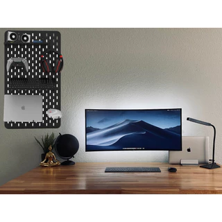 Pegboard Premium Mdf Setup Gamer Home Office Preto Top Full
