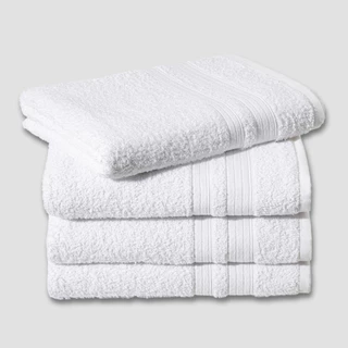 Kit com 04 Toalhas de Banho Anna Brancas - Grande - Macia - Hotel - Pousada - Spa - Airbnb - Hostel Laune Haus