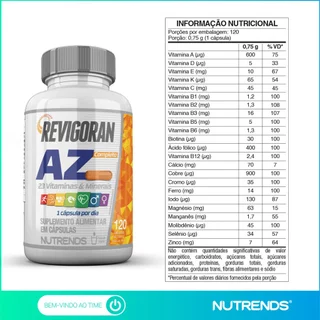 Multivitamínico Revigoran A-Z - 120 Cápsulas