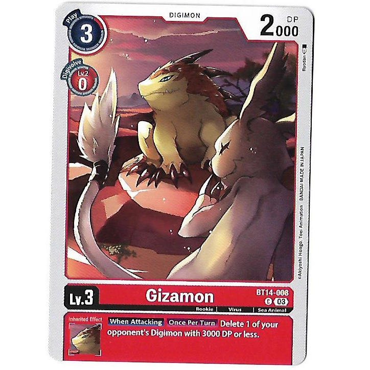Digimon CCG Gizamon - Common BT14 | Shopee Brasil