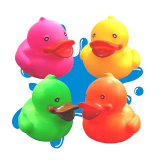 Pato De Borracha Para Banho Kit Com 4 Unidades Patinho Macio