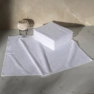 Kit Com 10 Toalhas Para Piso - Branco - Hotel - Spa - Pousada - Airbnb - Hostel