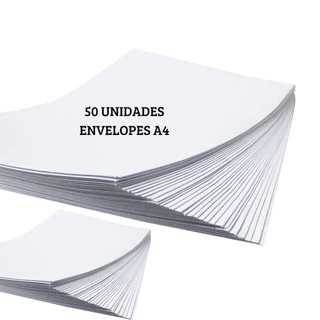 ENVELOPE BRANCO 50 UNID PARA ESCRITORIO DOCUMENTOS PARA FOLHA A4