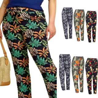 Calça Feminina Confortavel c/ Bolso Lateral Liganete Malha Fria Roupa para Senhora
