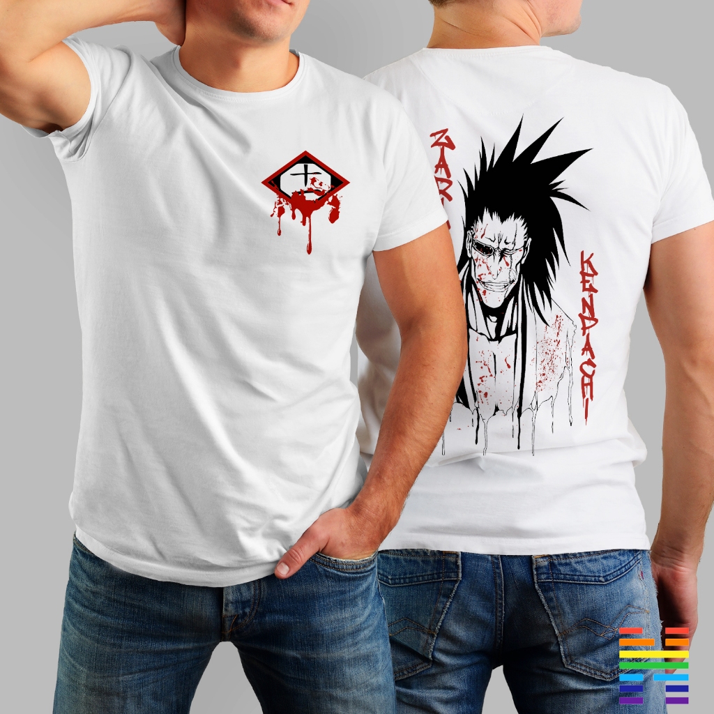Camiseta Anime- Algodão Premium - Poliéster - Bleach - Zaraki