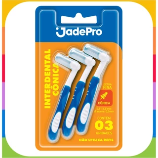 Escova Interdental Extra Fina com 3 unidades JadePro (cônica)