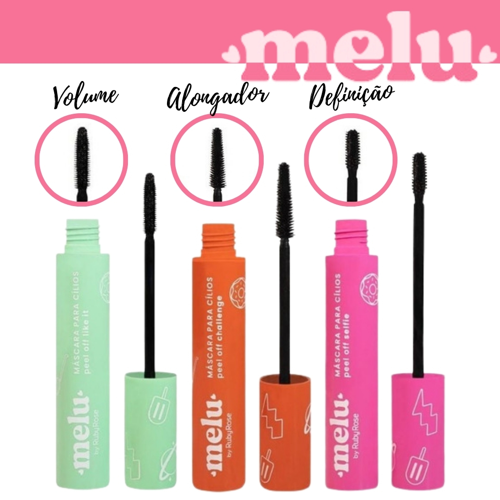 Máscara de Cílios Melu Ruby Rose Rimel Peel Off | Shopee Brasil
