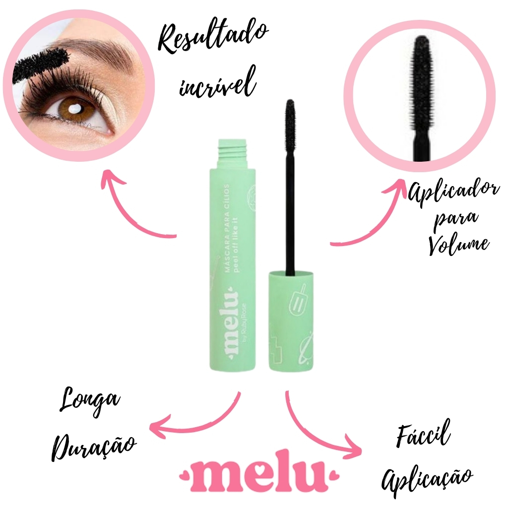 Máscara de Cílios Melu Ruby Rose Rimel Peel Off | Shopee Brasil