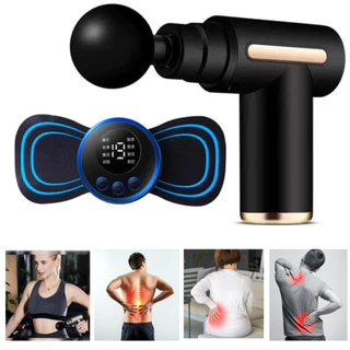 Kit Pistola Massageadora Elétrica e Mini Massageador Portátil recarregável dores musculares Relax
