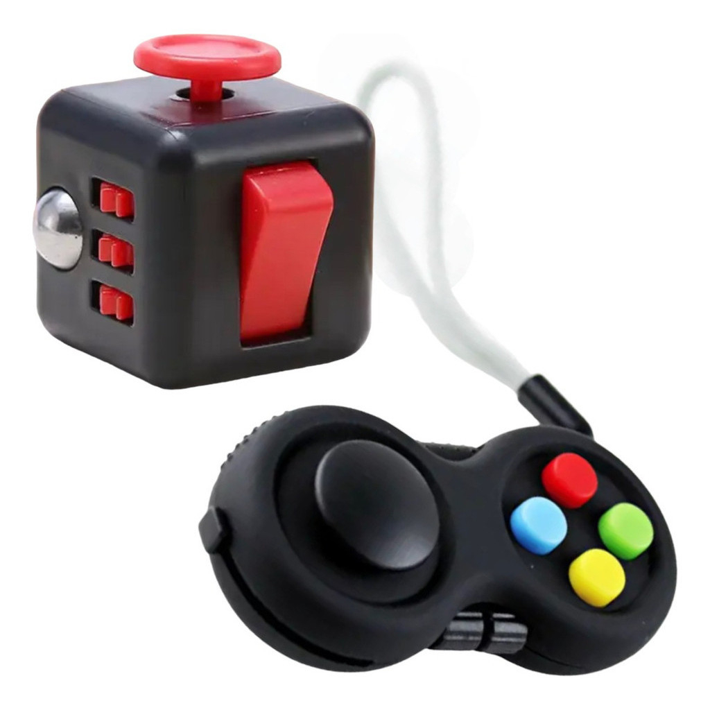 KIT 2 Fidget Toy Cube Cubo Mini Clicker Anti Stress Ansiedade Sensorial ...