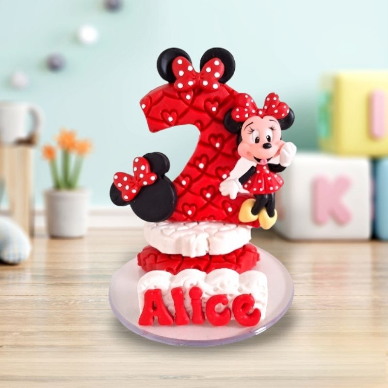 Vela de biscuit minie vermelha