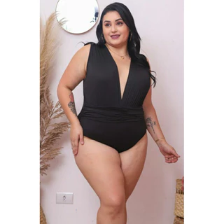 body Plus size tule 46 a 50 feminino